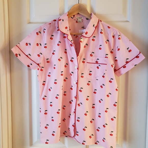 J. Crew Other - J Crew Cherry Print PJ Top
